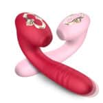 Stretching Strap-On Vibrator