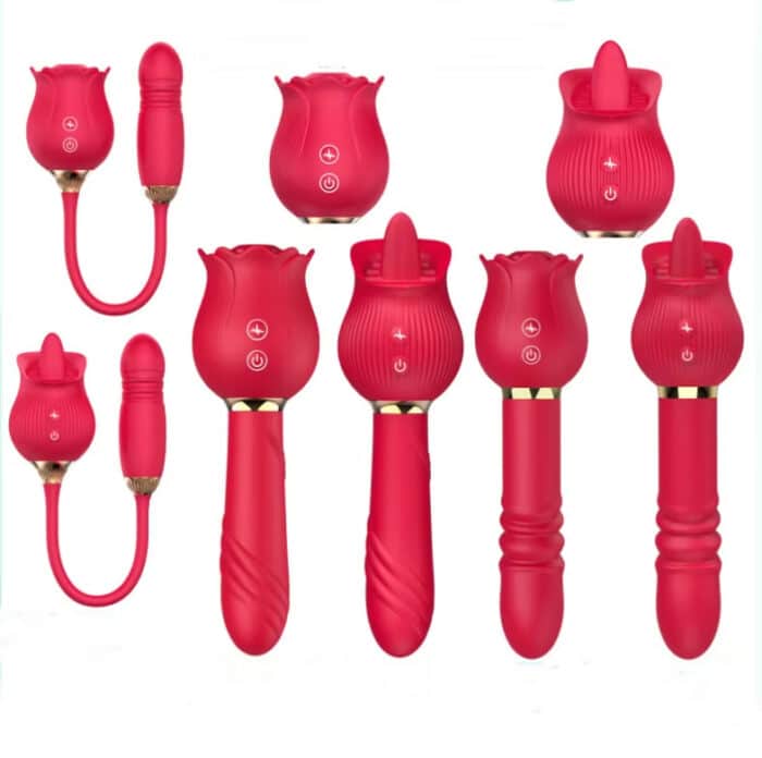 High Quality Rose Series Telescopic Vibrator