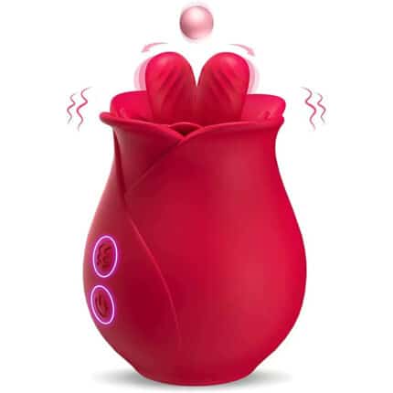 Red Flower Petal Shaped Vibrator
