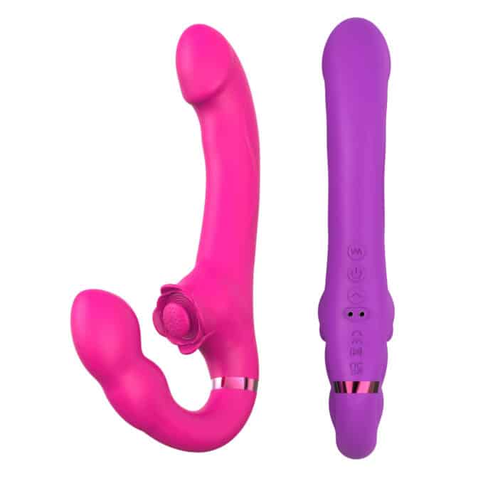 New Dual-Head Soft Silicone Vibrator