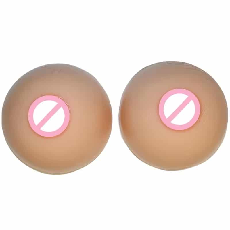 Artificial Boobs (1) Free Shipping Silicone False Breast – Round Shape Artificial Boobs
