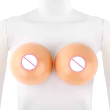 Forhe Round Shape Sexy Silicone Breast Forms – 1200g/pair Artificial Boobs Enhancer