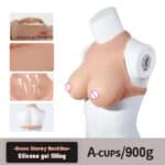 Forhe Real Skin Texture Silicone Breast Forms – False Boobs Bodysuit for Cosplay & Drag