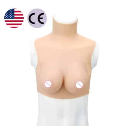 Forhe Crossdresser Breast Form – High Neck Cropped Drag Queen Boobs