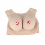 Soft Silicone Fake Boobs – One-Piece Round Neck H Cup Breast for Crossdresser