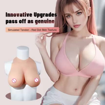 Realistic Silicone Breast Forms Bodysuit for Crossdresser Transgender Cosplay