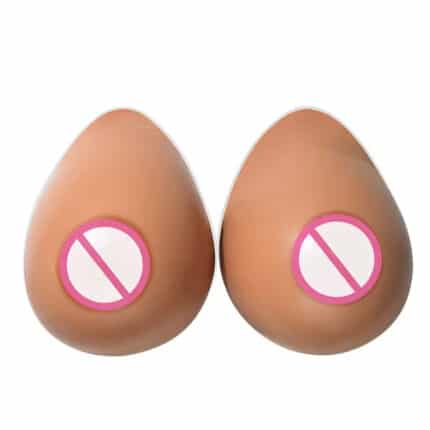 Soft Silicone Breast Forms – Coffee Color Artificial Boobs for Crossdresser & Shemale