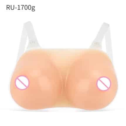 Heavy Silicone False Breasts – 1500g-1700g Pair for Male Performance Use