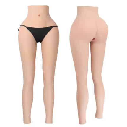 Silicone Pseudo Female Pants with Breast Forms for Drag Queen & Transvestite False Vagina Pants