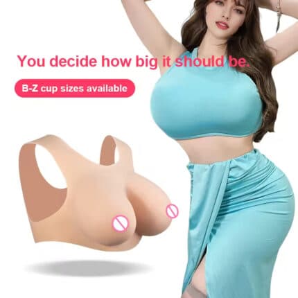 OEM/ODM One-Piece Silicone Breast Cup Vest Style Round Neck 6 Colors for Cosplay