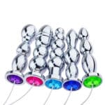 Large Anal Beads Butt Plug – Stainless Steel Prostate Massager for Men & Women