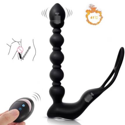 Prostate Massage Anal Plug Rechargeable – Pulling Ball Heated Masturbator Hip Plug