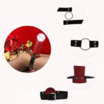 BDSM Bondage Gag Adjustable Thigh Strap Dildo Set for Couples Roleplay