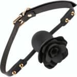 New Arrival Adjustable Silicone Rose Ball Gag – Breathable BDSM Mouth Restraint for Couples Roleplay and Fetish Games