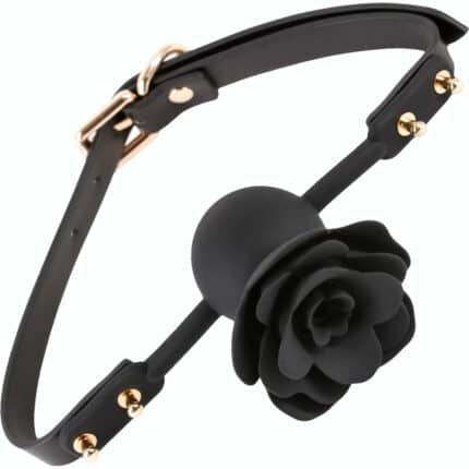 New Arrival Adjustable Silicone Rose Ball Gag – Breathable BDSM Mouth Restraint for Couples Roleplay and Fetish Games