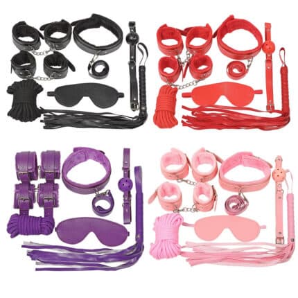 Steel Bondage Collar with Slave Neck Corset – BDSM Restraint Gear, Fetish Whip & Sexy Outfit Accessory for Roleplay