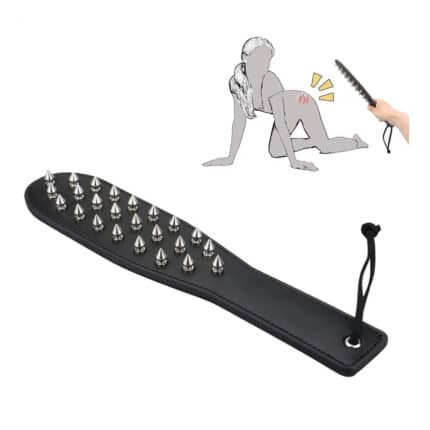 2-in-1 Adult Spanking Paddle with Single-Sided Rivets – SM Bondage Gear