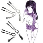 4-Color Women’s Nipple Clamps with Beads – BDSM Bondage Breast Restraint Clit Clips
