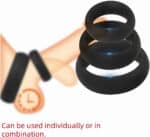 Popular Pack of 3 Silicone Penis Rings for Men Factory Price Delay Ejaculation Sex Toy
