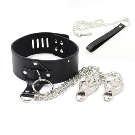 Sexy Bondage Belt Strap Erotic Dog Collar – Fetish Choker for Costumes & Sex Toys