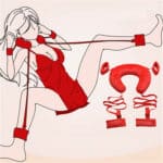 BDSM Bondage Kit with Neck, Open Leg, Bed Slave Restraints Handcuffs Belt Sex Toys Adult Restraint Set