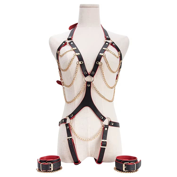 where-to-buy-Body Harness Bondage-from-china-supplier (1) Male Leather Body Harness Bondage Lingerie Belt Restraints Fetish Wear Gear Sexy Bondage Toys for Couples