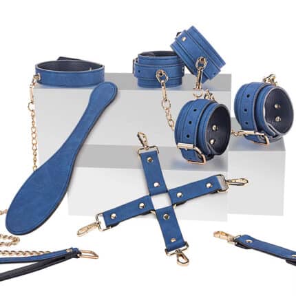 BDSM Bondage Restraint Set 7PCS Leather Bondage Kit Sex Toys Set Erotic Valentine Gifts for Couples