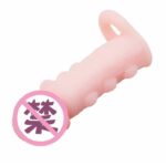 Washable Male Penis Sleeve Reusable Silicone Vibrating Crystal Condom
