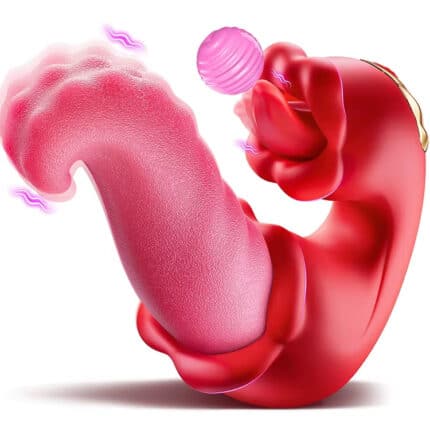 2 in 1 Tongue Licking and Thrusting Mini G Spot Vibrator Female Massage Sex Toy for Women Pleasure
