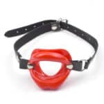 Factory Direct Leather O-Ring Mouth Gag – Adjustable Lips Opener Training Cage for Couples Bondage Roleplay