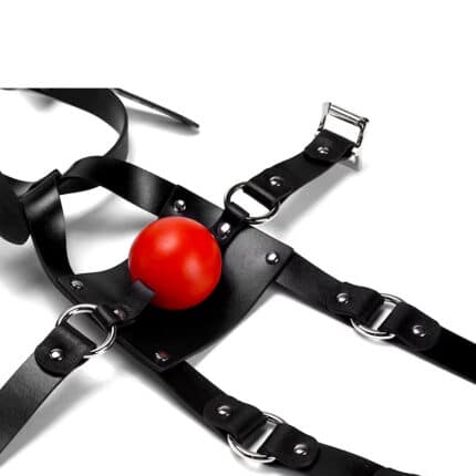 New Arrival Mouth Plug Ball Gag BDSM Restraint Harness Bondage Toy for Couples Slave Play