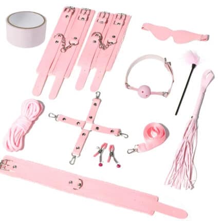 BDSM Restraints Bondage Set 11 Pcs Leather Sex Toys Kit for Women Couples Adult SM Pleasure Play Accessories