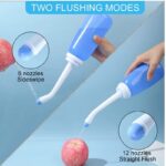 Reusable Douche Enema Cleaner Multi-Use Anal & Vaginal Bidet Bottle with Perineum Irrigation Nozzle