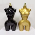 Gold Curvy Female Mannequin – Foam Dress Torso Dummy for Fashion Shops