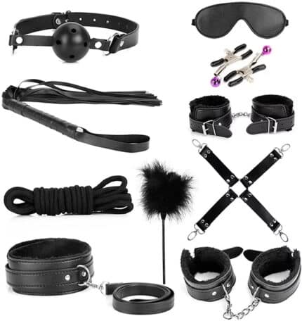 Hot Sale 11-Piece BDSM Leather Bondage Set