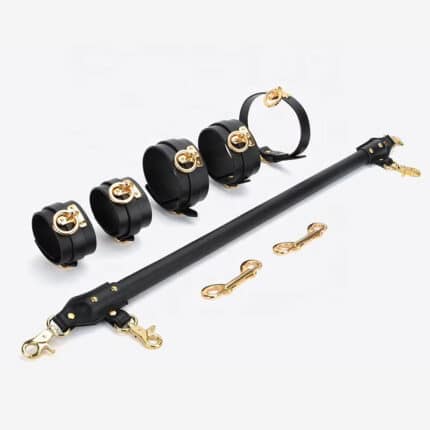 Genuine Leather Cowhide Leg Split Device Bondage Set