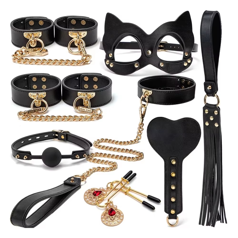 where-to-buy-bondage-restraints-from-china-supplier (1) Luxury Leather Erotic BDSM Kit