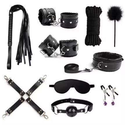 Hot BDSM Leather Bed Bondage Kit