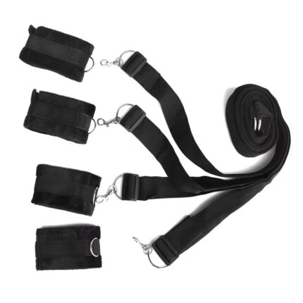 Couples Fetish Bondage Set Adjustable Wrist and Leg Restraints for Slave Roleplay
