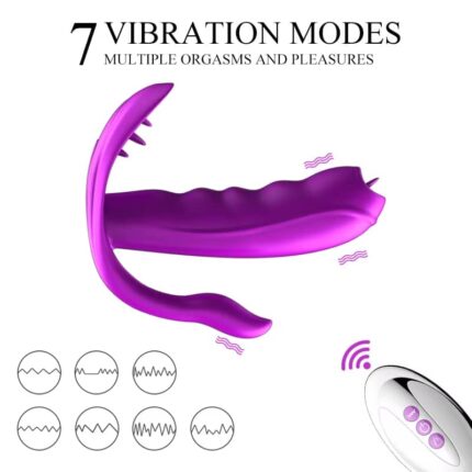 Wireless Heated Tongue Vibrator Remote Control G-Spot & Clitoris Licking Stimulator