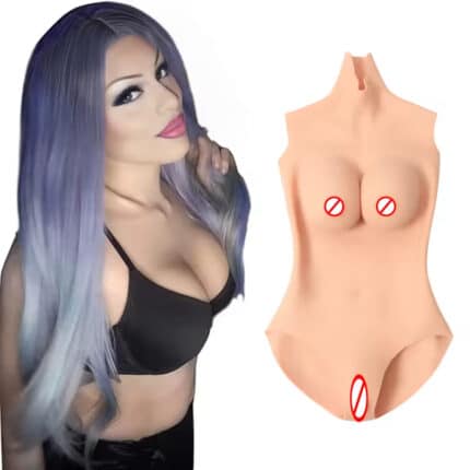 Crossdresser Full Silicone Bodysuit | Tummy Control Vagina Pants for Sissy, Drag Queen & Cosplay