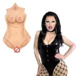 Silicone Half-Body Bodysuit | Tummy Control Fake Breasts & Vagina Suit for Crossdressers & Cosplay