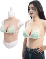 2025 Silicone Half-Body Bodysuit | Realistic Fake Boobs Shapewear for MTF Transgender & Drag Queen