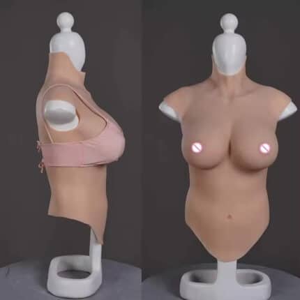 Best Seller Cosplay Silicone Boobs Breast Half-Body Forms L/XL Pads Drag Queen Boys-to-Girls Shemale Sissy