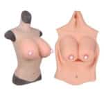 Factory Price Artificial High Collar Silicone Boobs Enhancer Chest False Breast Forms with Big Tits for Cosplayer Crossdresser Drag Queen