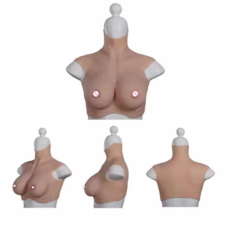 where-to-buy-Boobs Silicone Breast-from-china-supplier (4) Lifelike Boobs Silicone Breast Plates Forms Big Tits for Crossdresser Male-to-Female Halloween Props