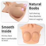Huge Artificial Breast Forms Fake Boobs Silicone Cotton Filler Chest for Drag Queen & Transgender