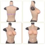 D Cup Lifelike Breast False Plump Boobs Forms With Arms Half-Body for Transgender MTF Halloween