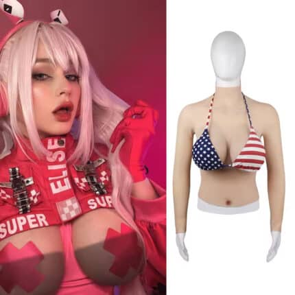 Realistic Silicone Breast Forms With Big Tits and Arms Artificial Boobs Chest for Ladyboy Crossdresser Cosplay
