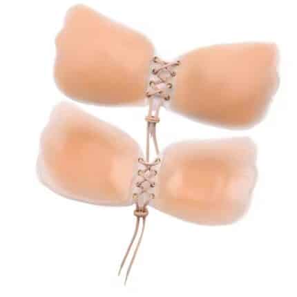 High Quality Push-Up Sticky Bra Self-Adhesive Strapless Backless Bra with Drawstring Silicone Bra for Women
